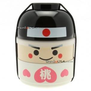 Japanese Bento Box 2 tier Lunch Box Kokeshi Set Momotaro Japanese Bento Box 2 tier Lunch Box Kokeshi Set Momotaro