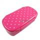 Japanese Microwavable Bento Lunch Box Polka Dot with Sections