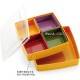 Square 2-tier Bento Lunch Box Food Storage Removable 5 Compartments Large