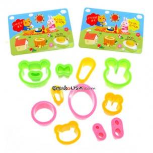 Japanese Bento Decoration Ham Cheese Cutter Set 12pcs with Baran Japanese Bento Decoration Ham Cheese Cutter Set 12pcs with Baran