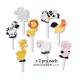 Food Decorating Pick Puffy Pick Animal 16 pcs