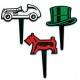 Food Decorating Pick Monopoly Pick 12 pcs
