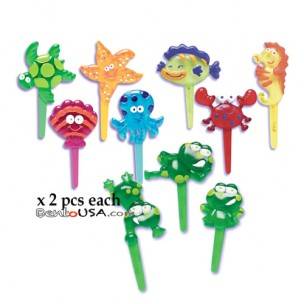 Food Decorating Pick Puffy Pick Sea Animal 20 pcs
