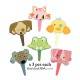 Food Decorating Pick Flexi Animal 18 pcs