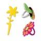 Food Decorating Pick Puffy Ring Mushroom Flower 9 pcs