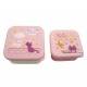 Microwavable Japanese Bento Box Lunch Box set of 2 Mini Pink Cat