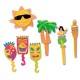 Food Decorating Pick Puffy Ring Hawaiian Luau Tiki Theme 14 pcs