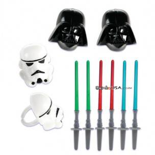 Food Decorating Pick Star Wars Molded Ring Light Saber Pick