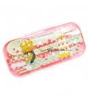 Portable Bento Cutlery Set 4 in 1 Polka Dots Pink