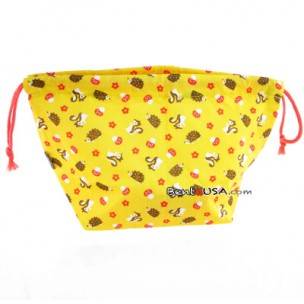 Japanese Bento Cloth Bag for bento box lunch box - Small Yellow Japanese Bento Cloth Bag for bento box lunch box - Small Yellow