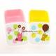 Microwavable Japanese Bento Box Lunch Box set of 2 Happy