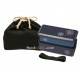 Japanese Bento Lunch Box Designer Set Slim Blue with Dividers
