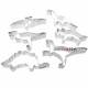 Bento Decoration Ham Cheese Cookie Cutter Dinosaur Set of 6