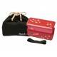 Japanese Bento Lunch Box Designer Set Slim Red with Dividers