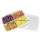 4 Sections Flat Food Storage Bento Lunch Box Small