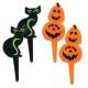 Food Decorating Pick Black Cat and Pumpkin