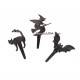 Food Decorating Pick Black Cat Witch Bat 8 pcs