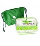 3Sections Flat Food Storage Bento Lunch Box with Bag Small