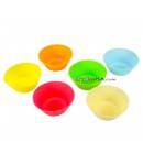 Japanese Bento Accessories Silicone Colorful Food Cup 6P