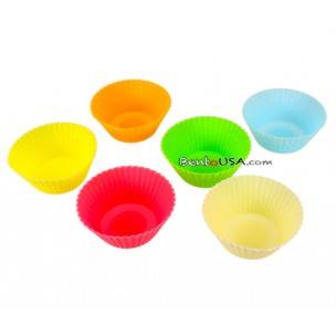 Japanese Bento Accessories Silicone Colorful Food Cup 6P