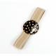 Japanese Bento Box Elastic Belt Lunch Box Bento Strap Polka Dots Brown