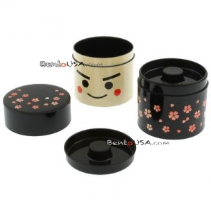 JAPANESE KOKESHI TEA CONTAINER ACCESSORIES BOX 2 TIER  