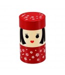 Japanese Kokeshi Tea Container Accessories Box 2 tier Hanako