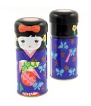 Japanese Doll Tea Can Container Accessories Box 150ml Blue