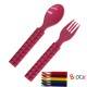 Building Block Japanese Cutlery Spoon and Fork set for Bento Pink