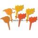 Food Decorating Pick Biodegradable Fall Foliage Leaves