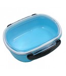 Japanese Microwavable 1 Tier Bento Box Lunch Box Oval Blue 