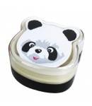 Bento Box 2 tier Lunch Box with Strap Panda Face Cold Pack