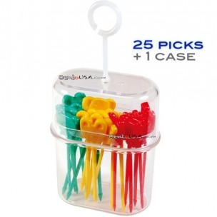 Japanese Bento Pick Cute Food Pick 25 pcs with Case