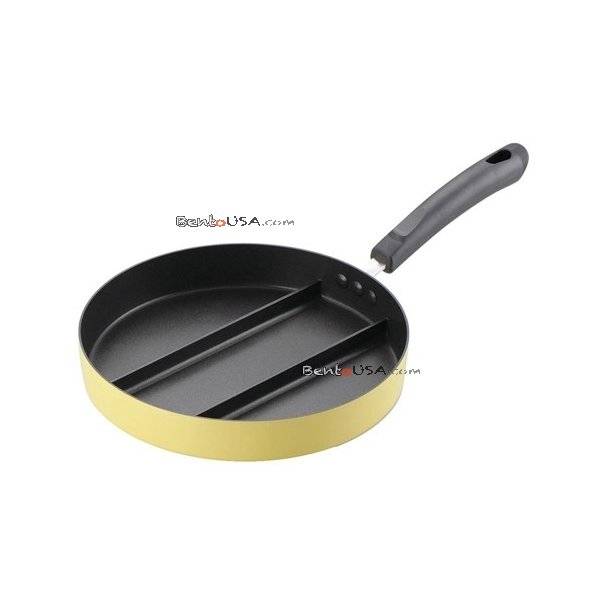 Japanese Triple Fry Pan Non Stick 3 Convenient Sections 9.5 inches