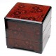 Japanese Lacquer Stack Square Box 3 Tiers Chrysanthemum