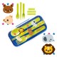 Portable Bento Fork Spoon Chopsticks and Case 4 in 1 Boy