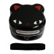 Japanese Bento Box 2 tier Lunch Box with Strap Black Cat Face