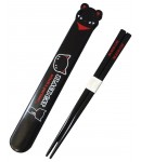 Japanese Bento Chopsticks with Case Black Cat