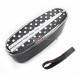 Japanese Microwave Ok 2-tier Slim Bento Box with Chopsticks Black 