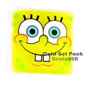 Reusable Cold Gel Pack Sponge Bob for Pain Relief and Bento Box Reusable Cold Gel Pack Sponge Bob for Pain Relief and Bento Box