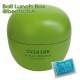 Round Lacquer Bento Box 2 tier with Cold Gel Pack Cute Ball