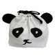 Japanese Bento Lunch Drawstring Bag with Ears - Panda Japanese Bento Lunch Drawstring Bag with Ears - Panda