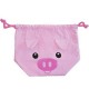 Japanese Bento Lunch Drawstring Bag with Ears - Pig