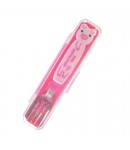 Japanese Bento Fork with Case Pink Pig
