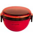 Round Lunch bowl Bento Box 2 tier Red
