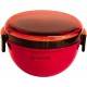 Round Lunch bowl Bento Box 2 tier Red