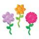 Food Decorating Pick Puffy Flower 3 Colors Assorted
