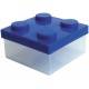 Microwavable Bento Block Snack Container Blue