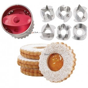 BENTO DECORATION 7 PC LINZER CUT OUTS COOKIE CUTTER SET BENTO DECORATION 7 PC LINZER CUT OUTS COOKIE CUTTER SET