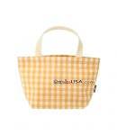 Japanese Bento Cloth Bag for bento box lunch box Yellow Check